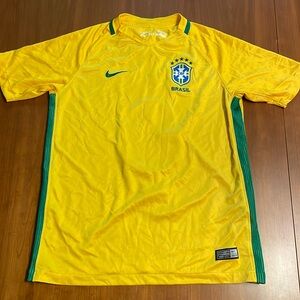 🇧🇷 Boys ⚽️ Size Large authentic Nike dry fit CF Brasil Addison 9 jersey 2016